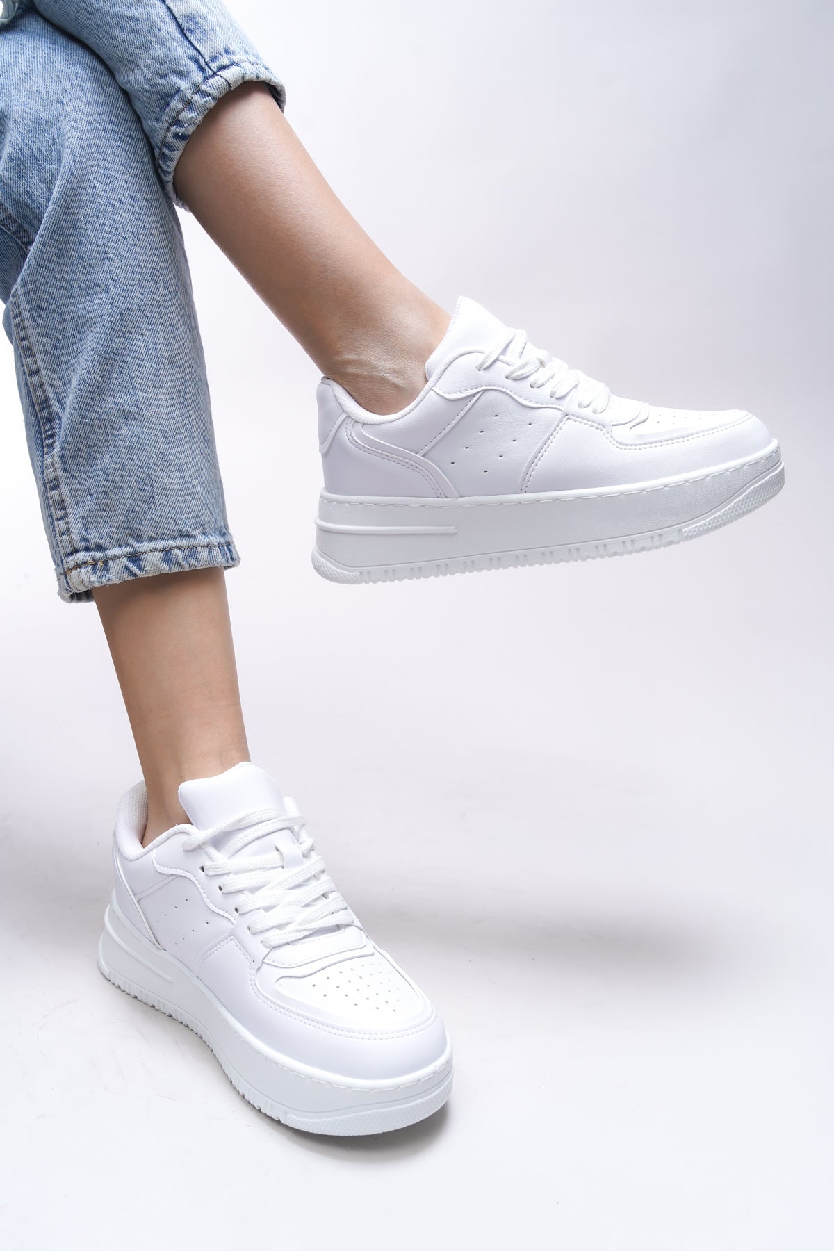 Riccon Kadın Sneaker 0012255 Beyaz Beyaz - Riccon