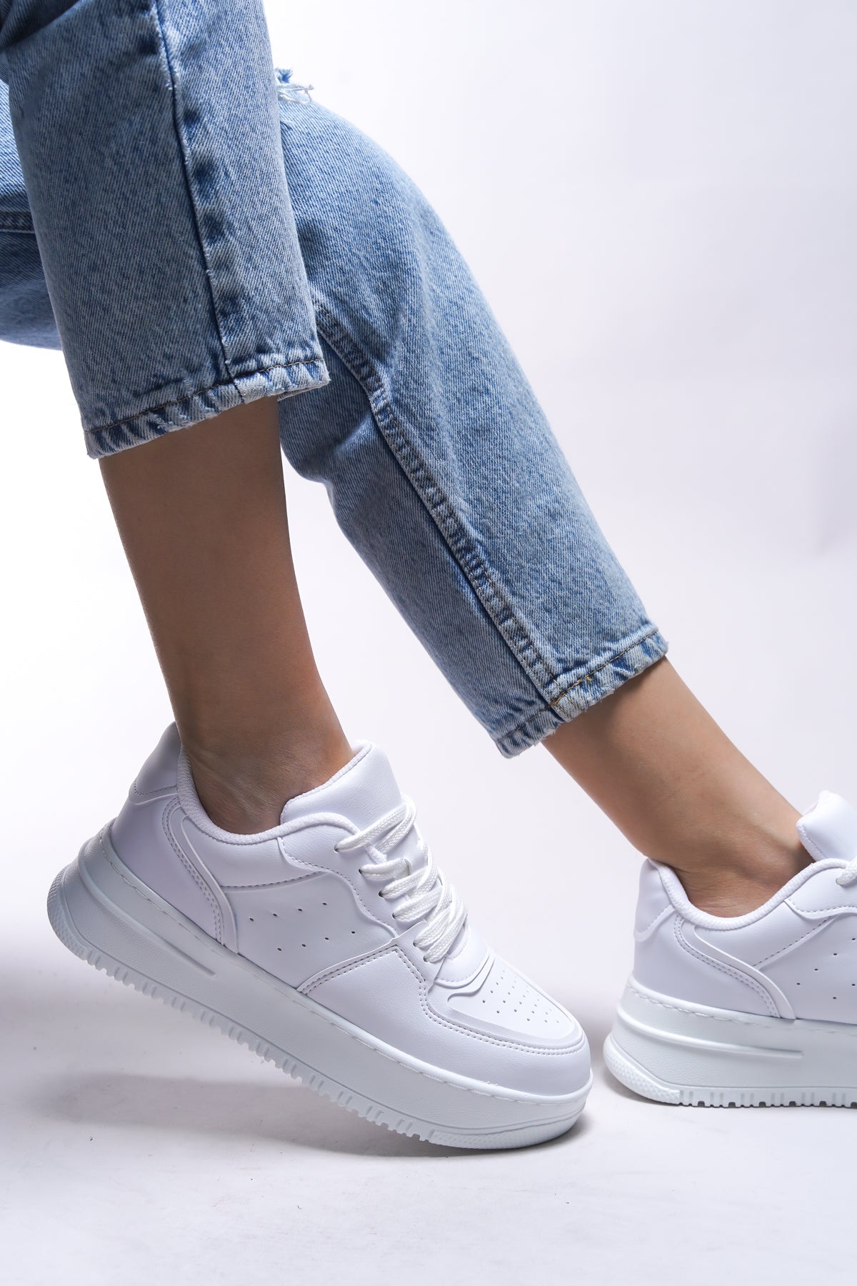 Riccon Kadın Sneaker 0012255 Beyaz Beyaz - Riccon