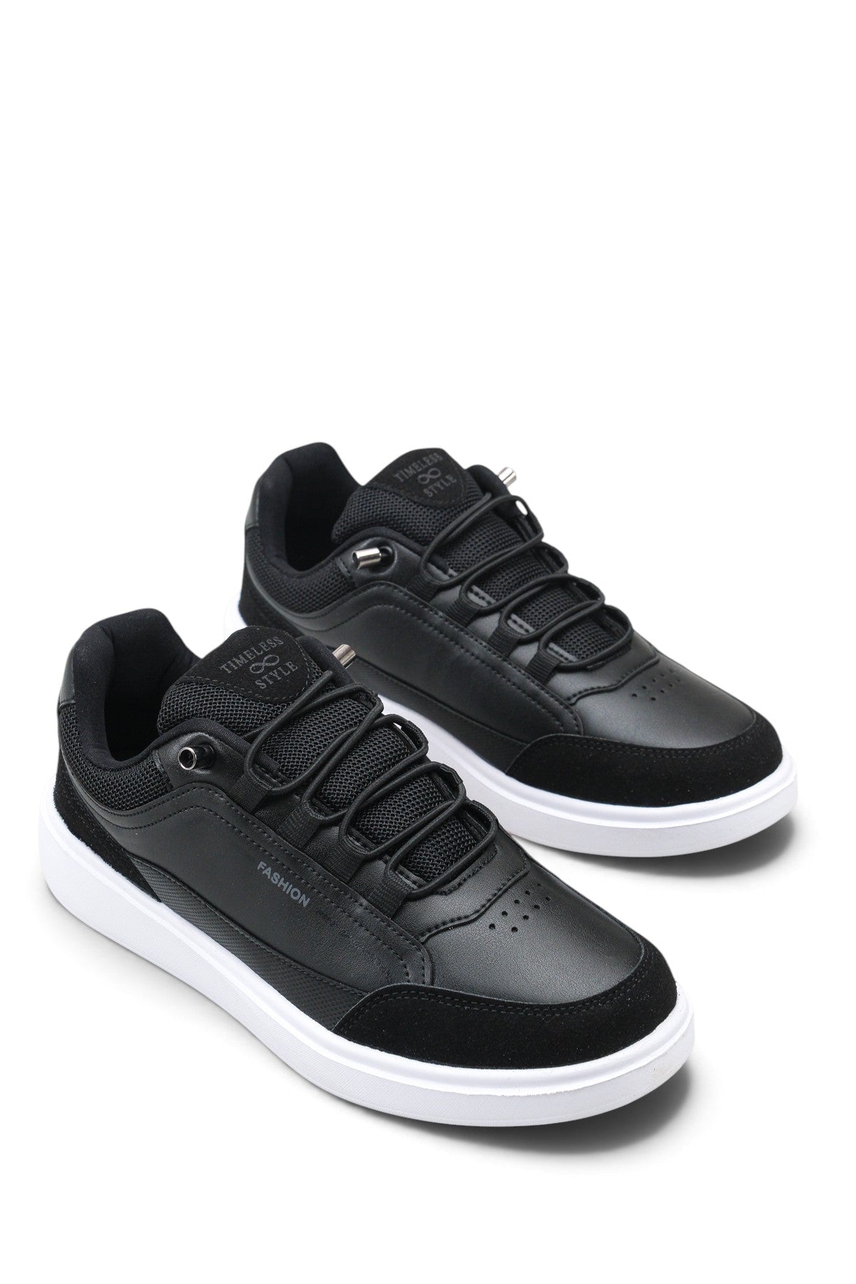 Riccon Larissa Sola Erkek Sneaker 0012055 Siyah Beyaz