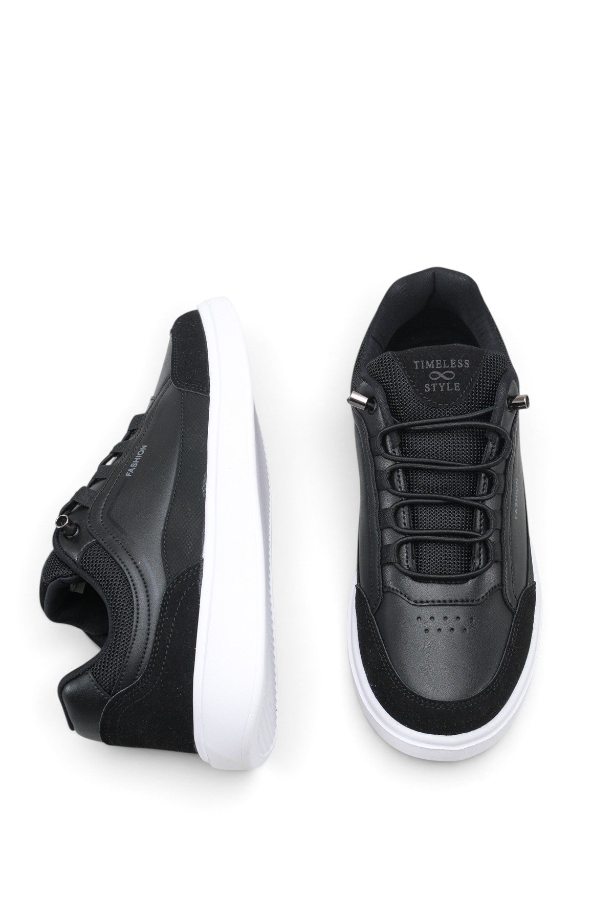 Riccon Larissa Sola Erkek Sneaker 0012055 Siyah Beyaz