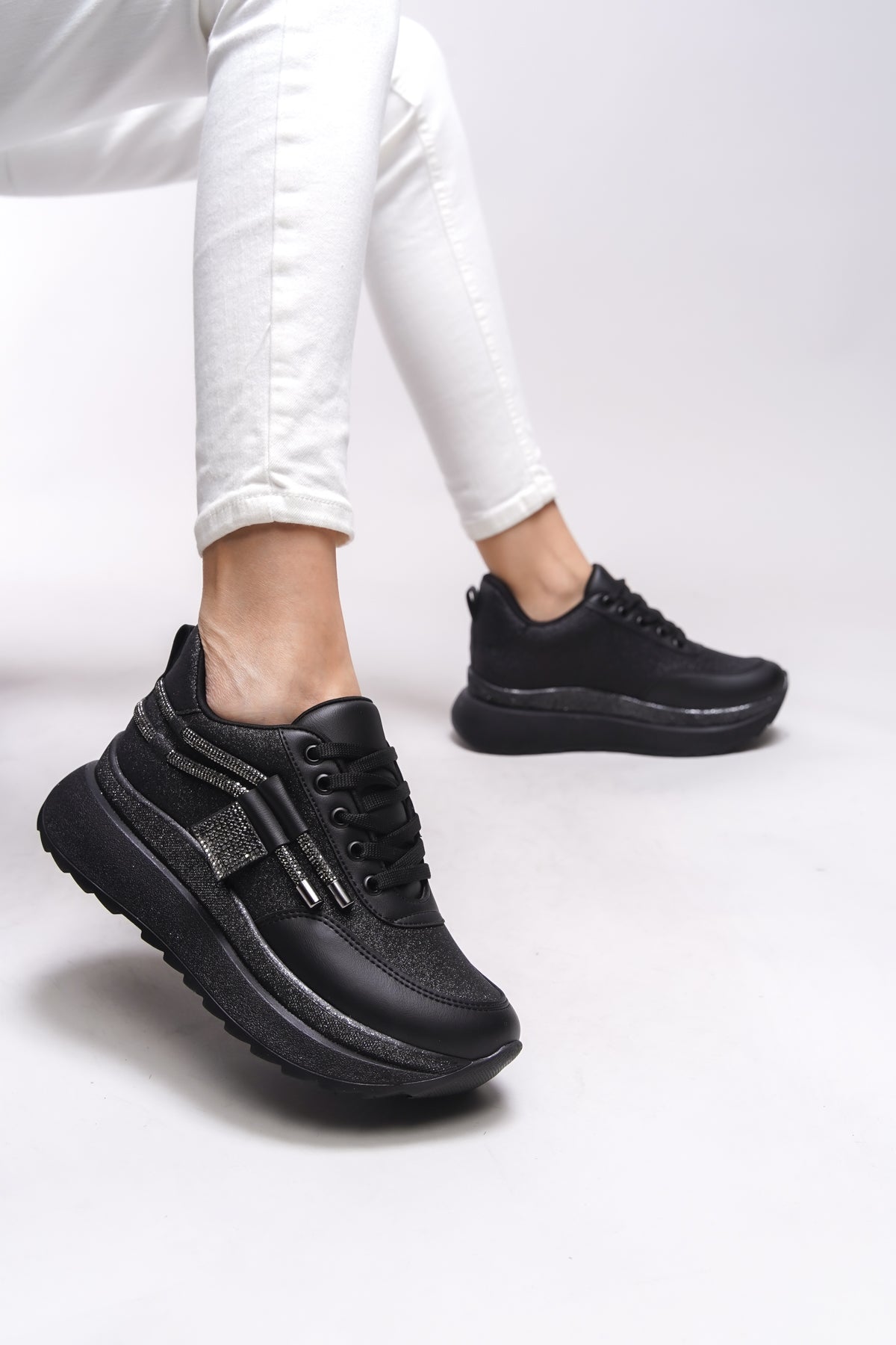 Riccon Lesreene Kadın Sneaker 0012220s Siyah Siyah - Riccon