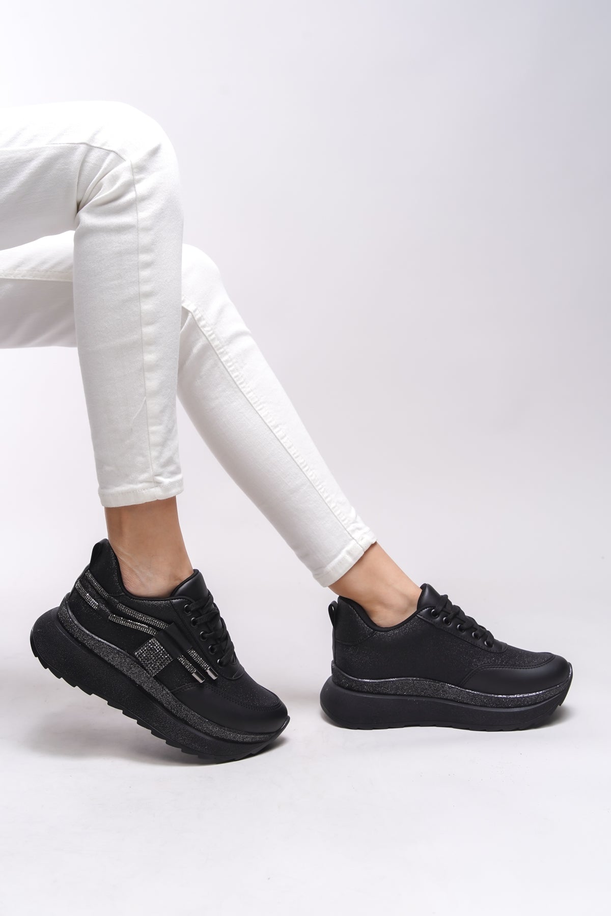 Riccon Lesreene Kadın Sneaker 0012220s Siyah Siyah - Riccon