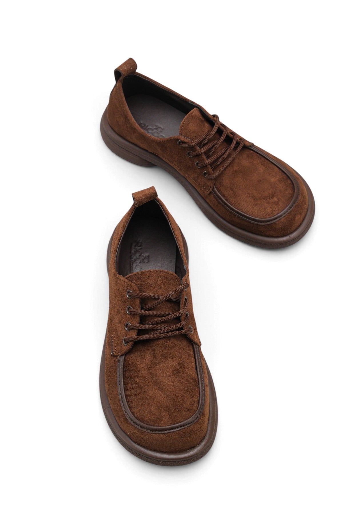 Riccon Luna Clara Kadın Loafer 00121610 Kahverengi Süet