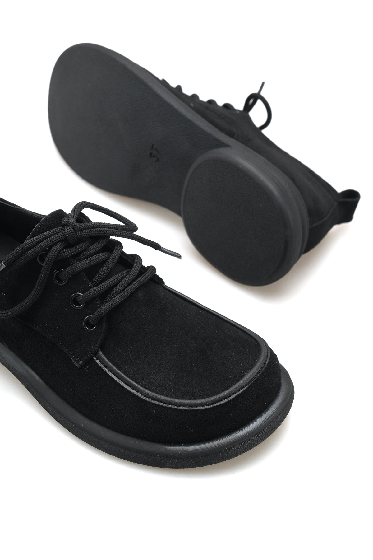 Riccon Luna Clara Kadın Loafer 00121610 Siyah Süet