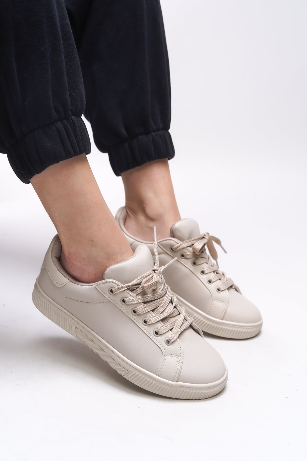Riccon Meshronei Kadın Sneaker 0012601 Bej - Riccon