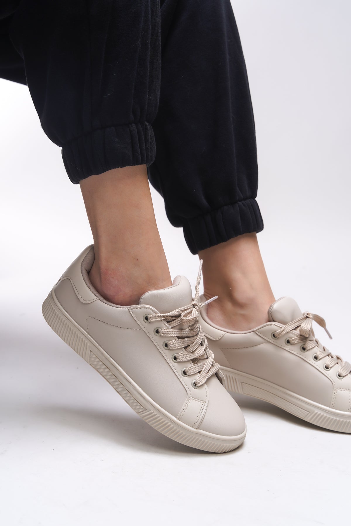 Riccon Meshronei Kadın Sneaker 0012601 Bej - Riccon