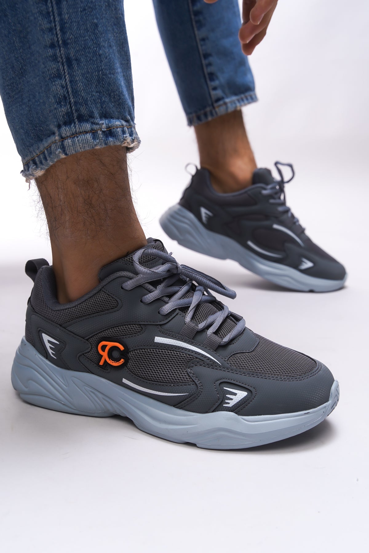 Riccon Niknaith Unisex Sneaker 0012725 Füme - Riccon
