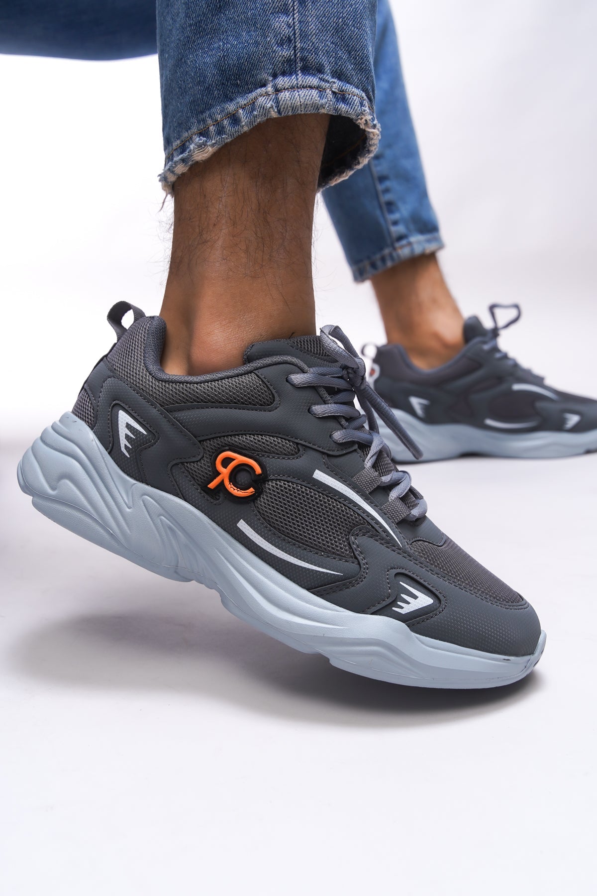 Riccon Niknaith Unisex Sneaker 0012725 Füme - Riccon