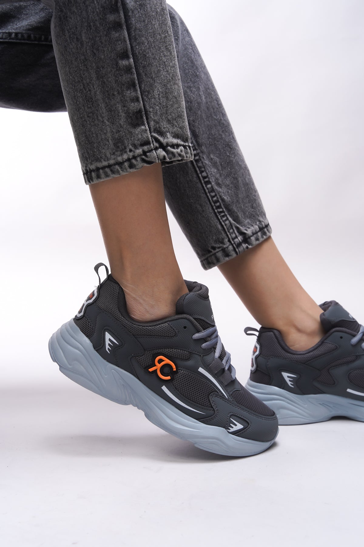 Riccon Niknaith Unisex Sneaker 0012725 Füme - Riccon