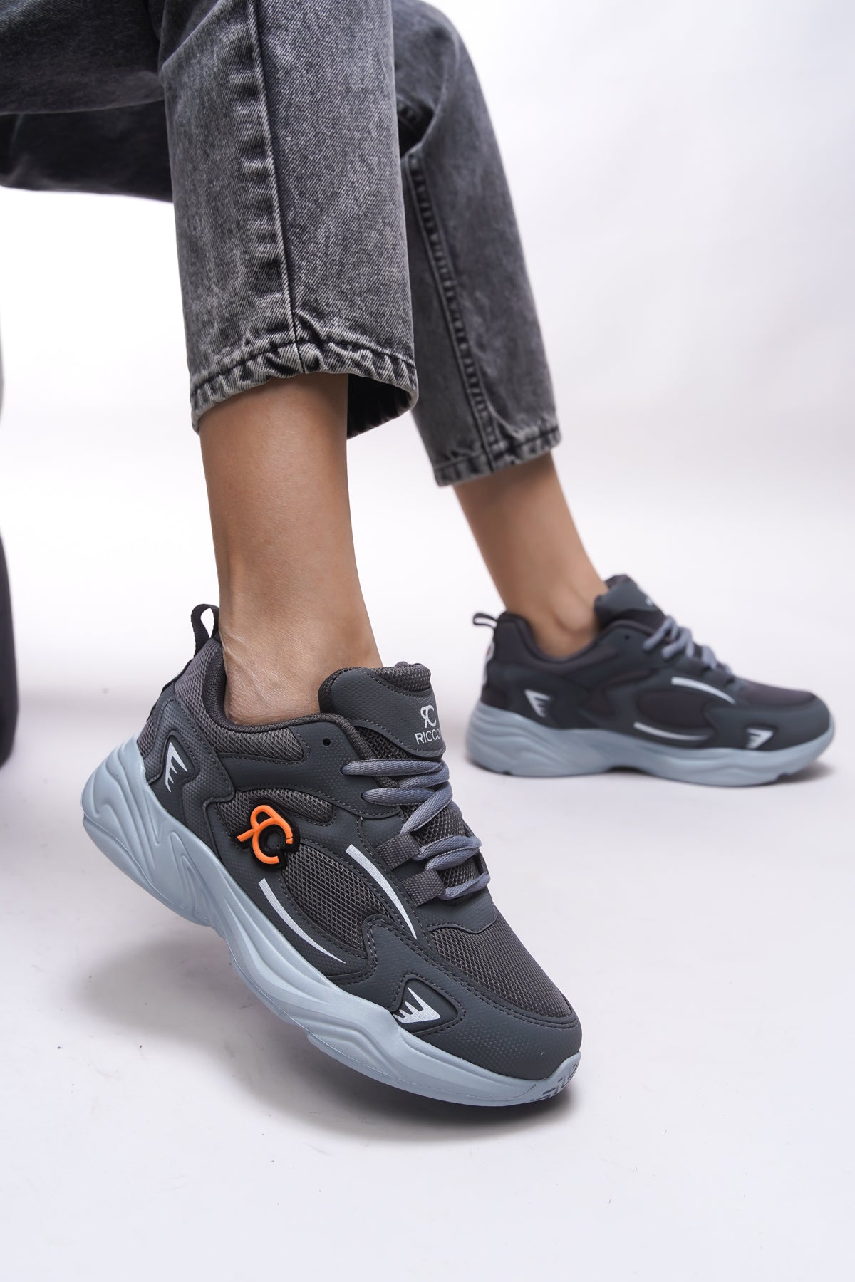 Riccon Niknaith Unisex Sneaker 0012725 Füme - Riccon