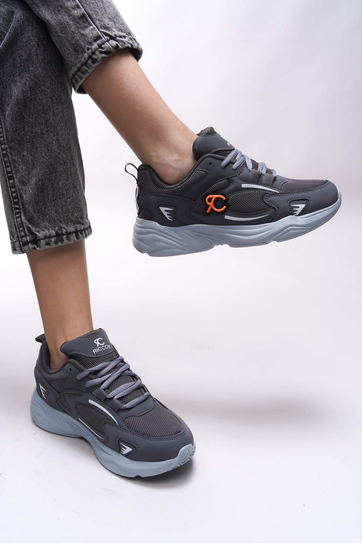Riccon Niknaith Unisex Sneaker 0012725 Füme - Riccon