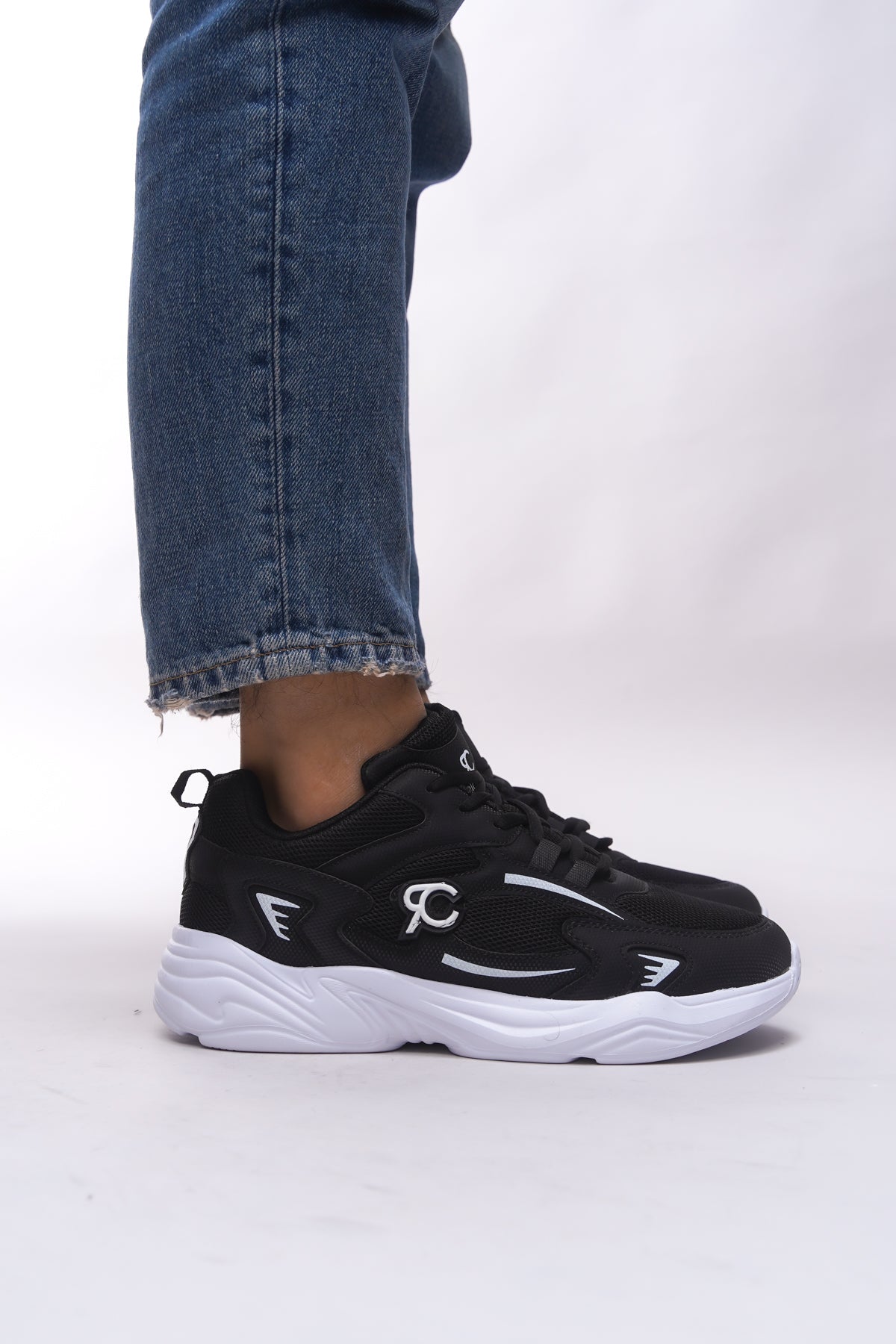 Riccon Niknaith Unisex Sneaker 0012725 Siyah Beyaz - Riccon