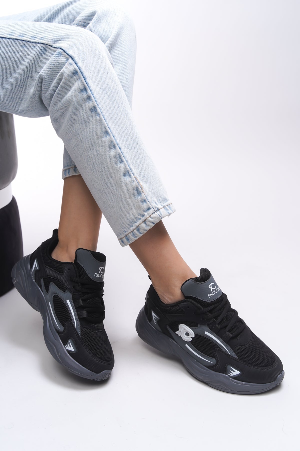 Riccon Niknaith Unisex Sneaker 0012725 Siyah Füme - Riccon