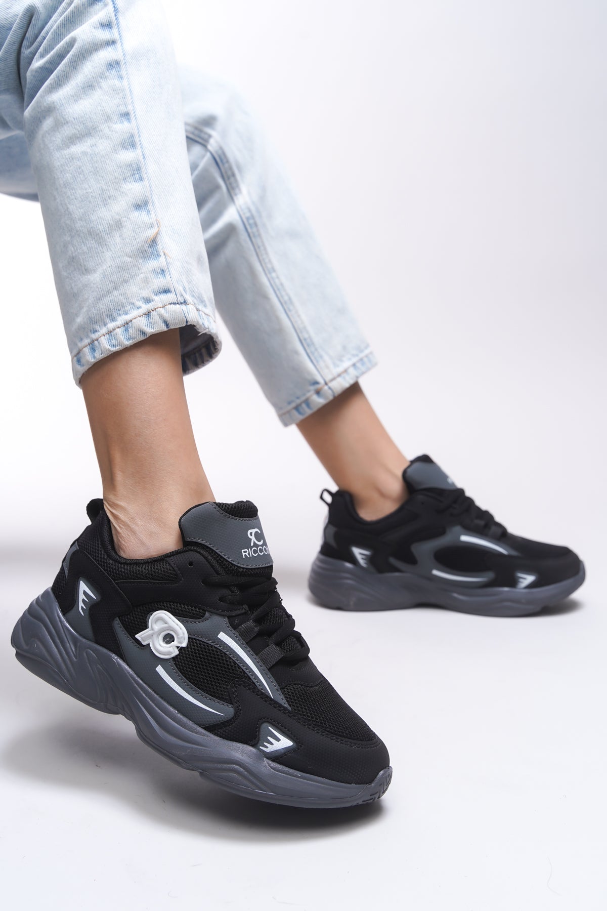 Riccon Niknaith Unisex Sneaker 0012725 Siyah Füme - Riccon