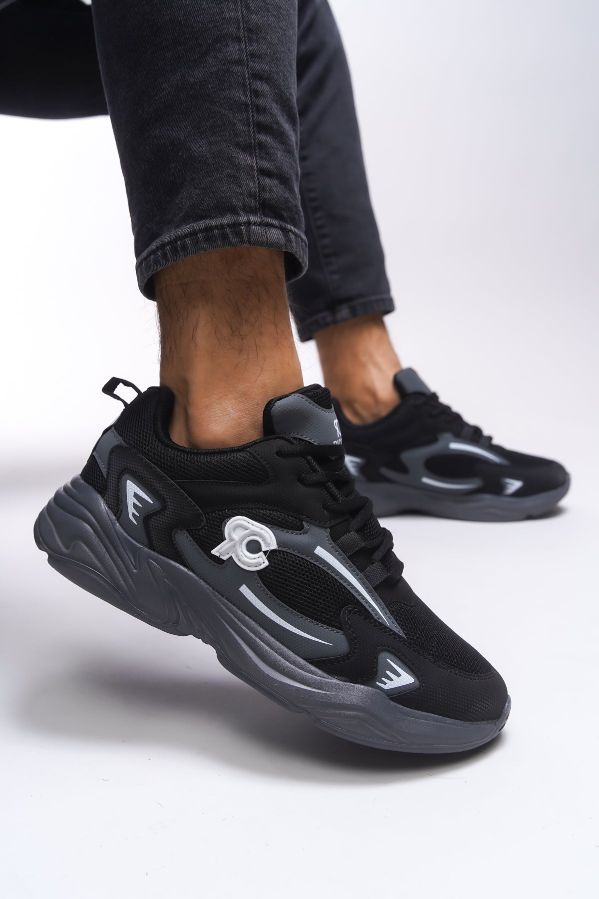 Riccon Niknaith Unisex Sneaker 0012725 Siyah Füme - Riccon
