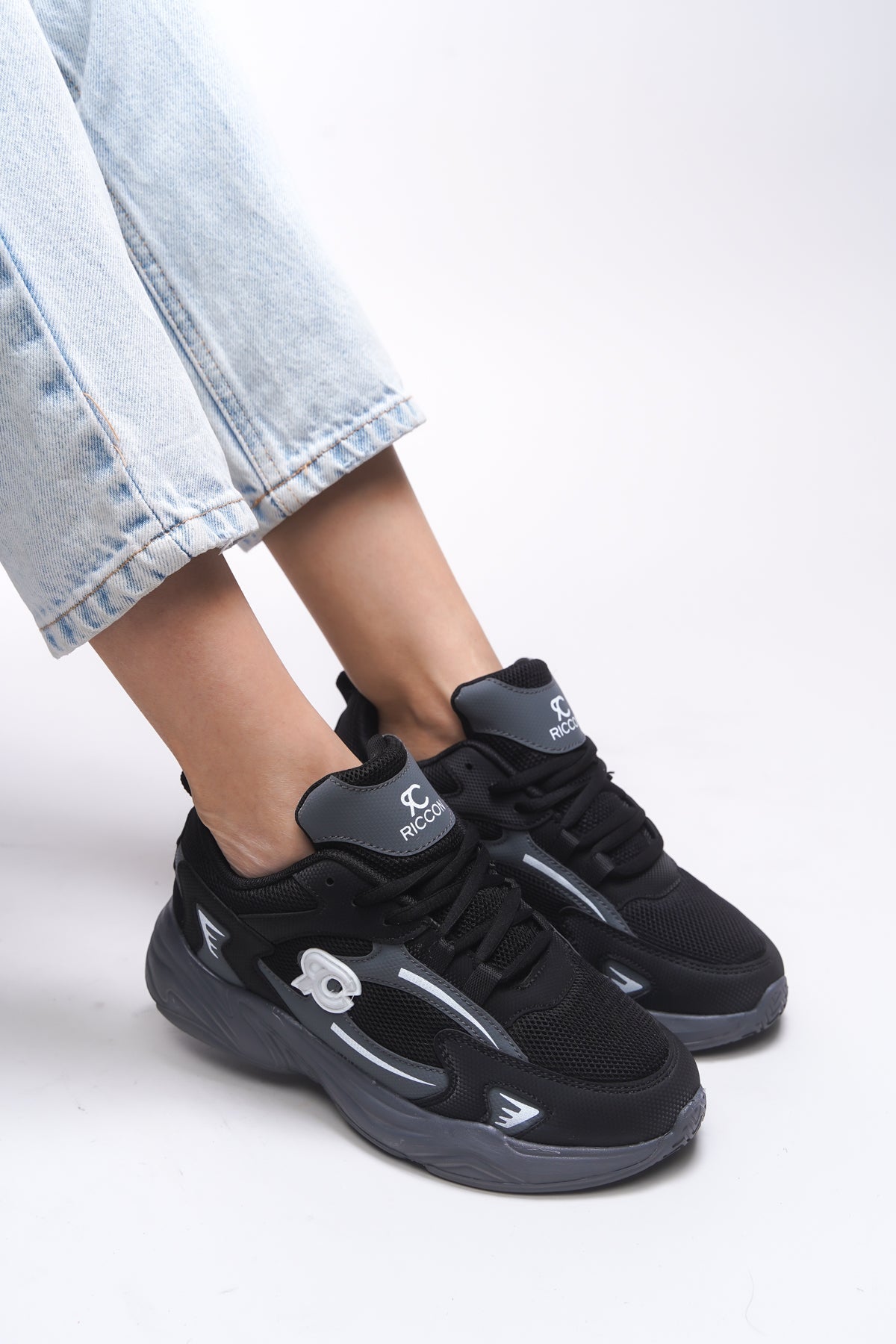 Riccon Niknaith Unisex Sneaker 0012725 Siyah Füme - Riccon