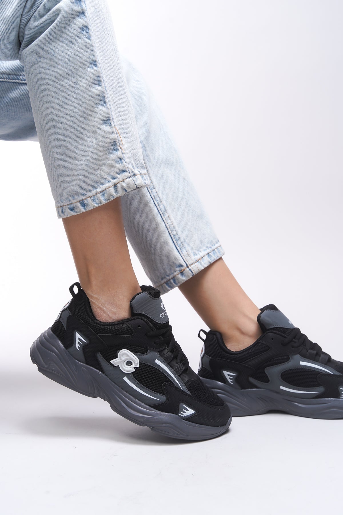 Riccon Niknaith Unisex Sneaker 0012725 Siyah Füme - Riccon