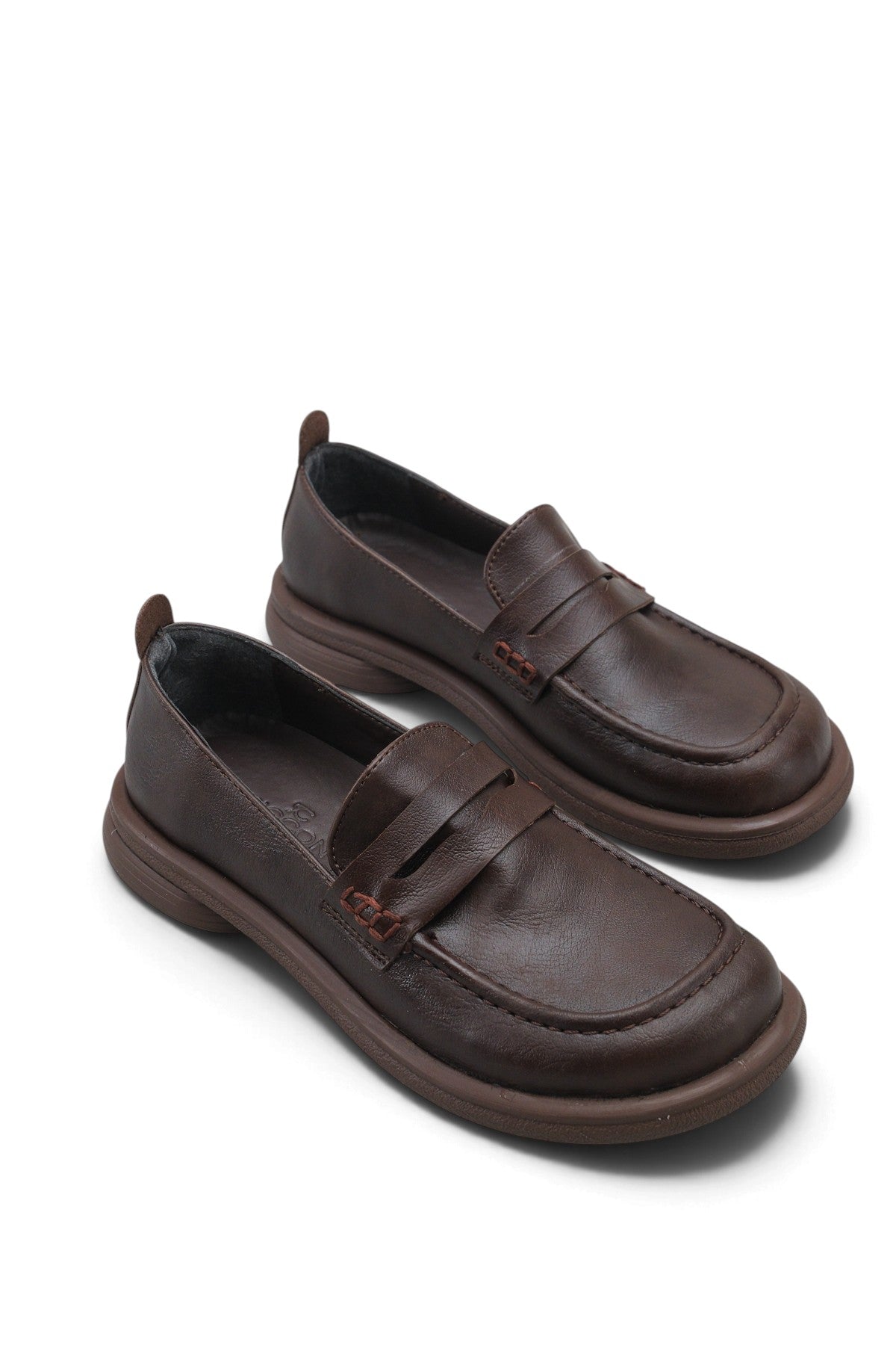 Riccon Nova Serena Kadın Loafer 00121652 Kahverengi Cilt