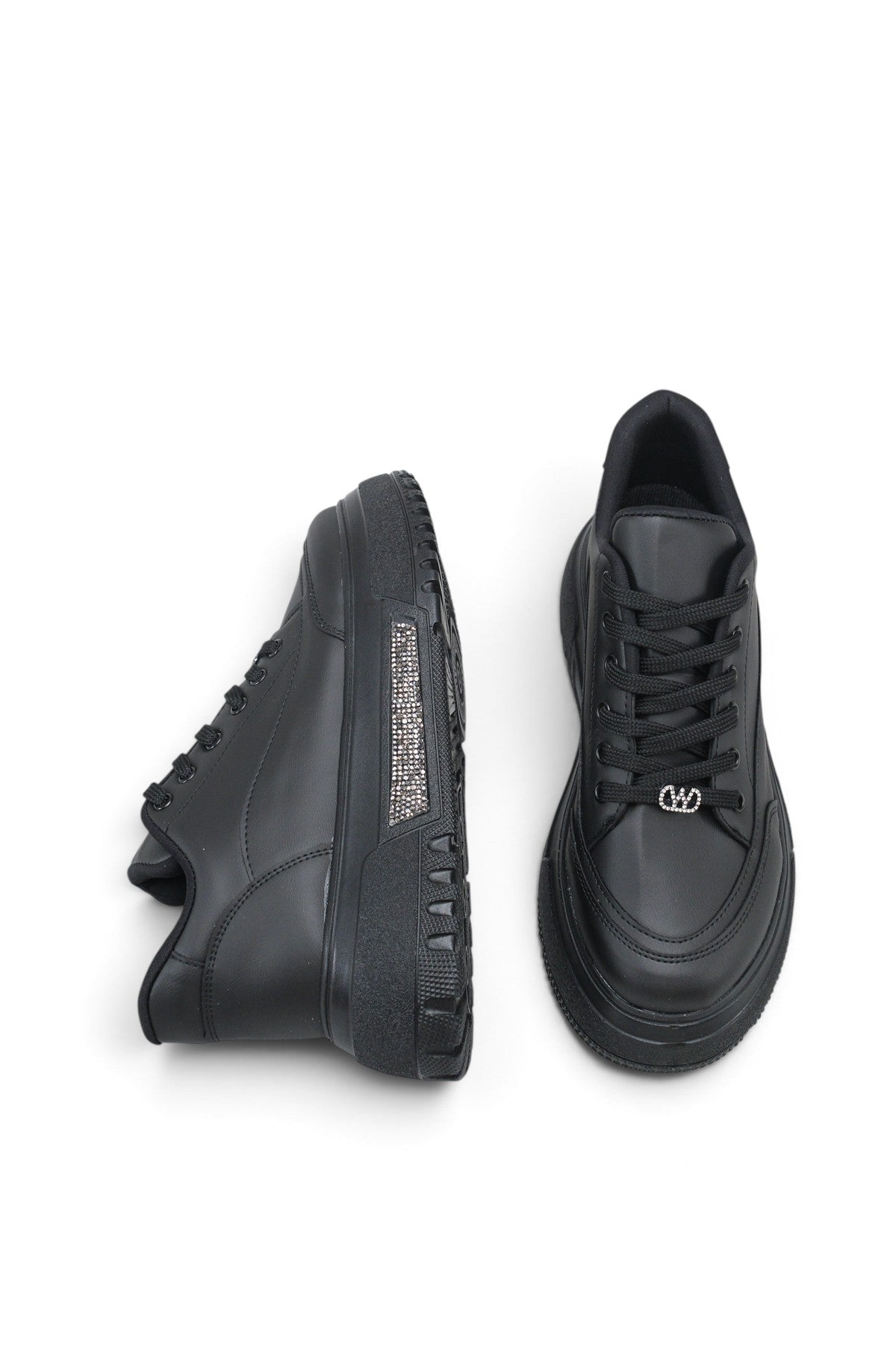 Riccon Phoebe Sola Kadın Sneaker 0012905 Siyah Cilt