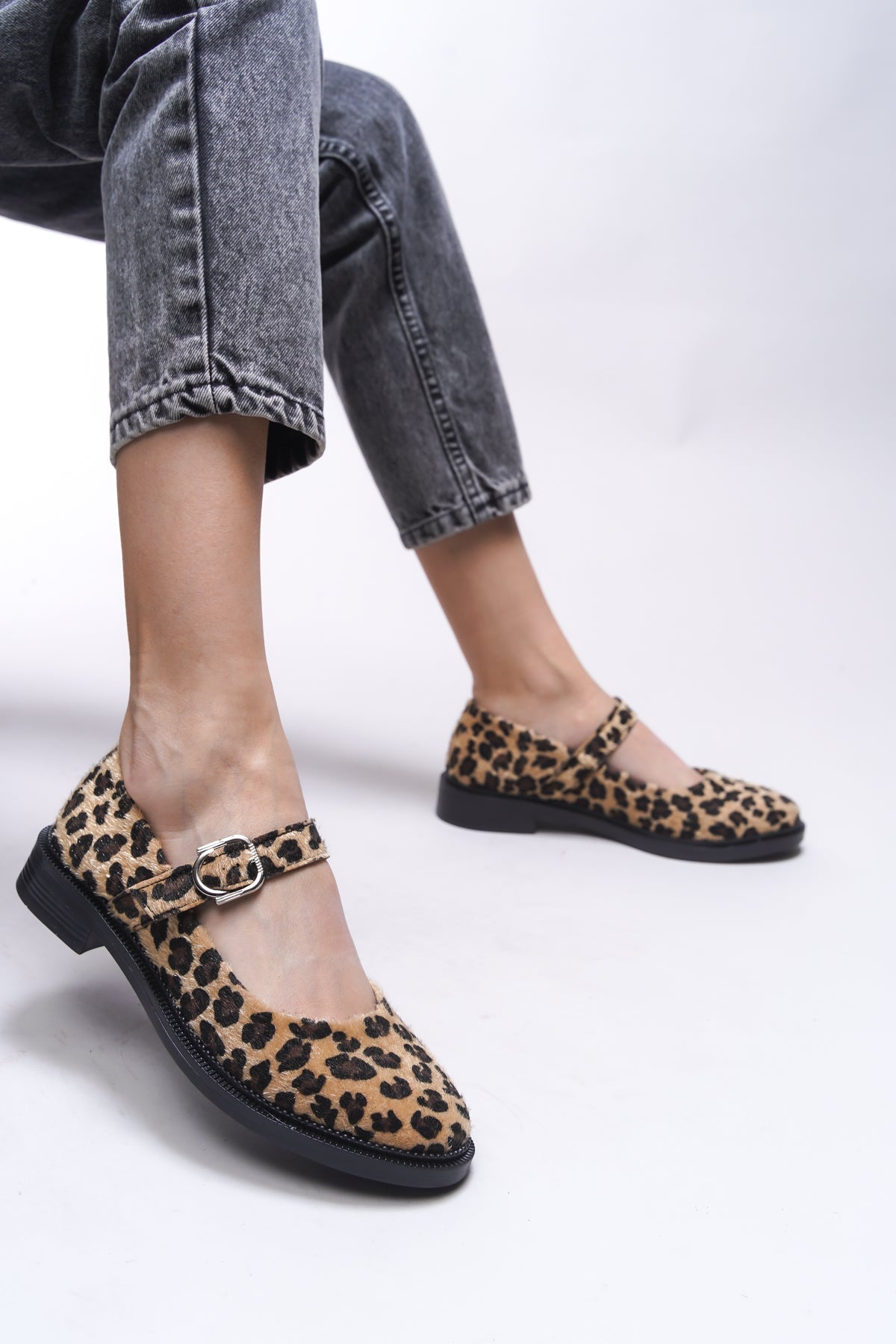 Riccon Saelheira Kadın Babet 0012250 Leopar Tüy - Riccon