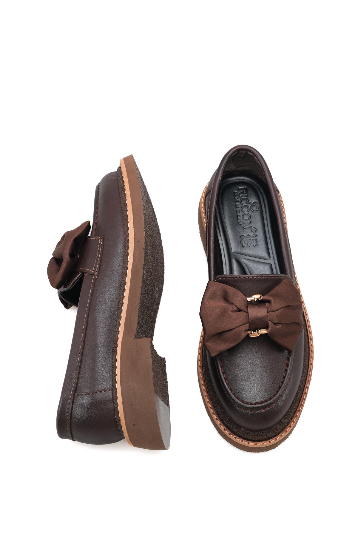 Riccon Siri Amara Kadın Loafer 0012512 Kahverengi Cilt