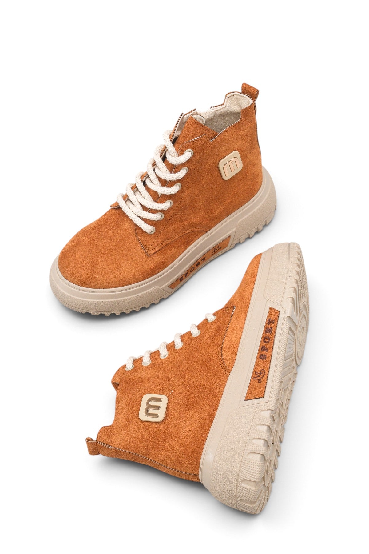 Riccon Siri Gala Kadın Sneaker Bot 0012939 Taba Süet