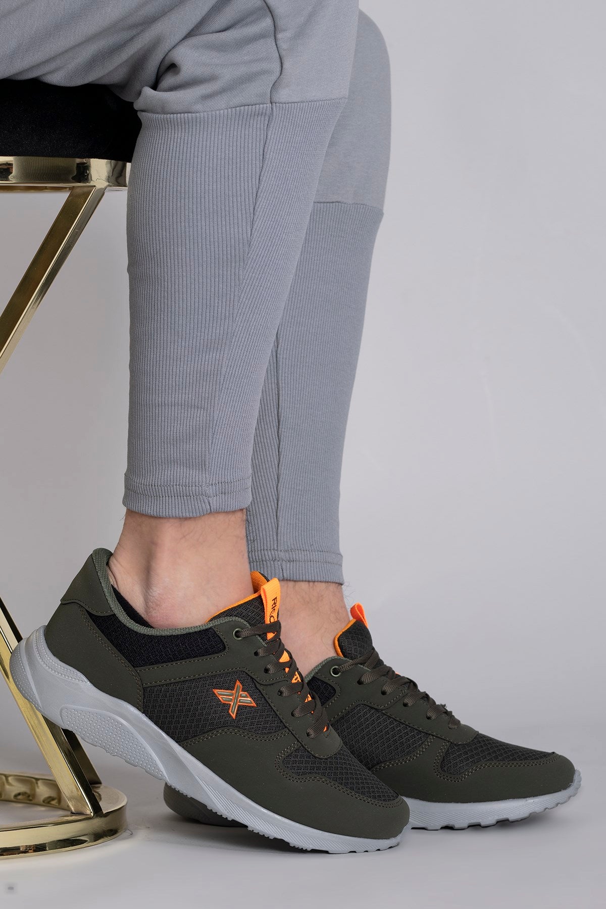 Riccon Süper Hafif Unisex Sneaker 00124039 Haki Turuncu - Riccon