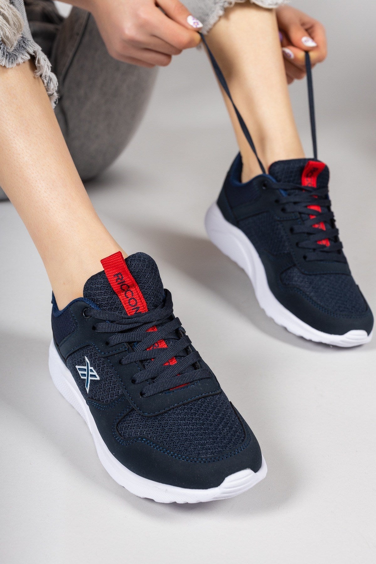 Riccon Süper Hafif Unisex Sneaker 00124039 Lacivert Beyaz - Riccon