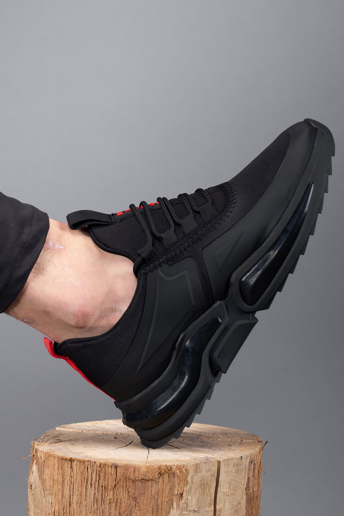 Riccon Thranduil Erkek Sneaker 0012836 Siyah Kırmızı - Riccon