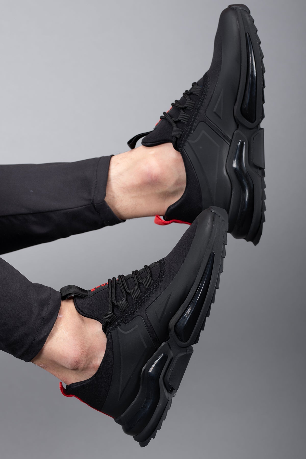 Riccon Thranduil Erkek Sneaker 0012836 Siyah Kırmızı - Riccon