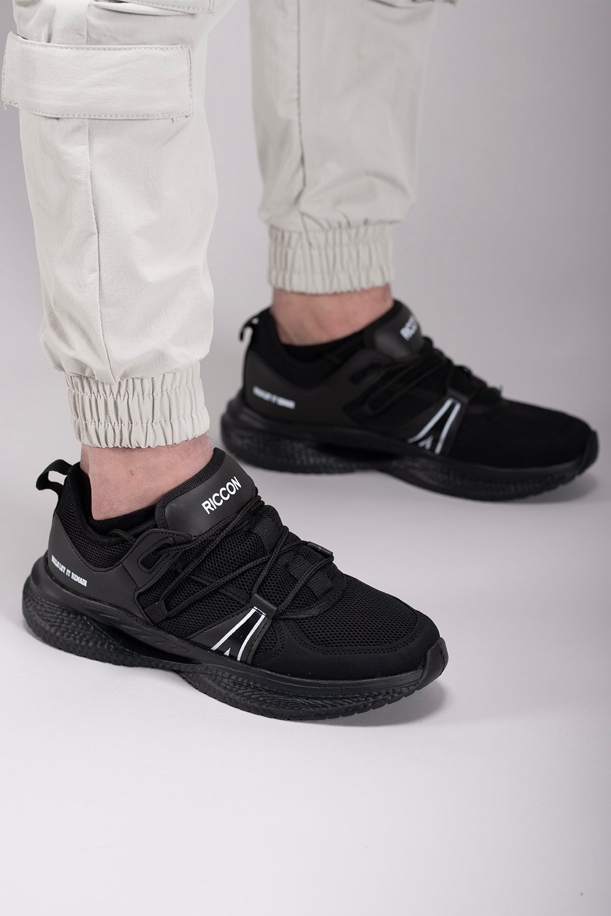 Riccon Thulgalir Erkek Sneaker 00121204 Siyah Siyah - Riccon