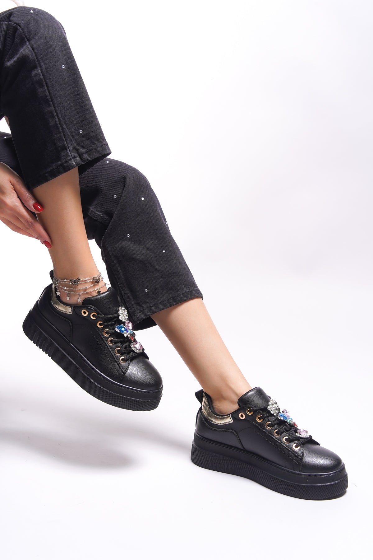 Riccon Thyllone Kadın Sneaker 00125189 Siyah - Riccon