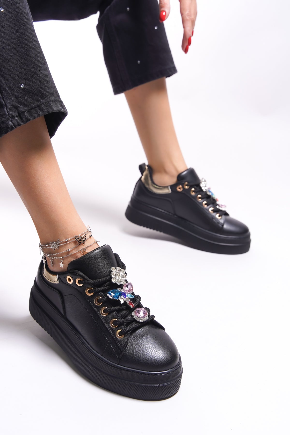 Riccon Thyllone Kadın Sneaker 00125189 Siyah - Riccon