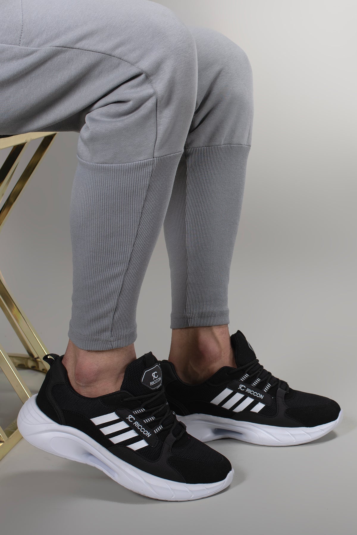 Riccon Torrine Unisex Sneaker 001293 Siyah Beyaz - Riccon
