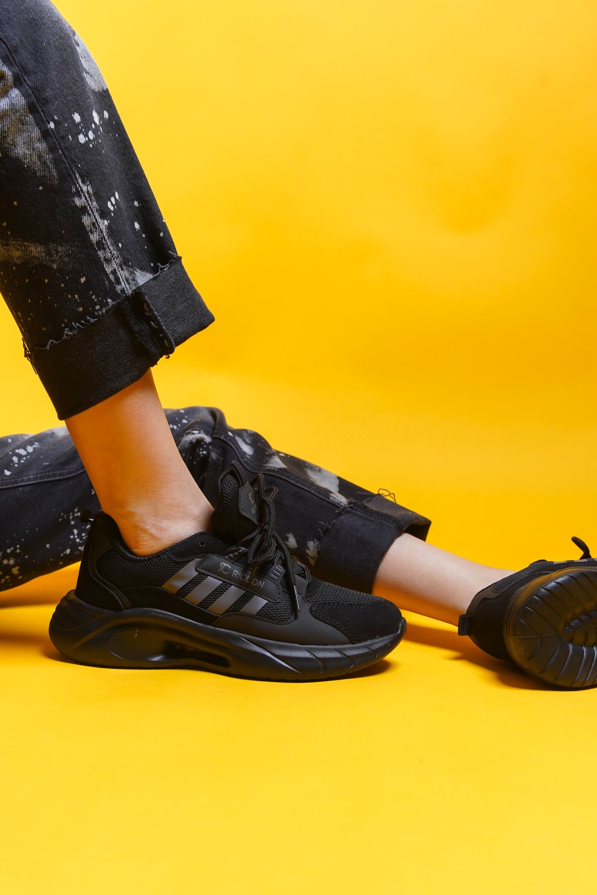 Riccon Torrine Unisex Sneaker 001293 Siyah Siyah - Riccon