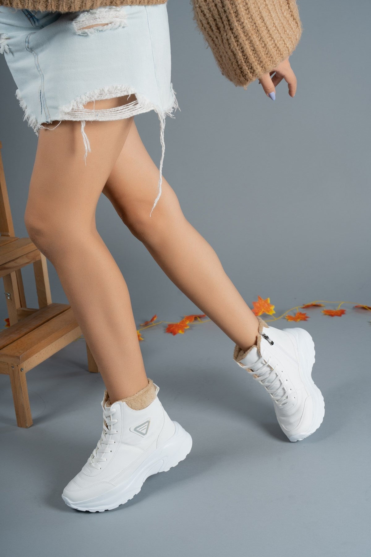 Riccon Unisex Bot 0012123 Beyaz - Riccon