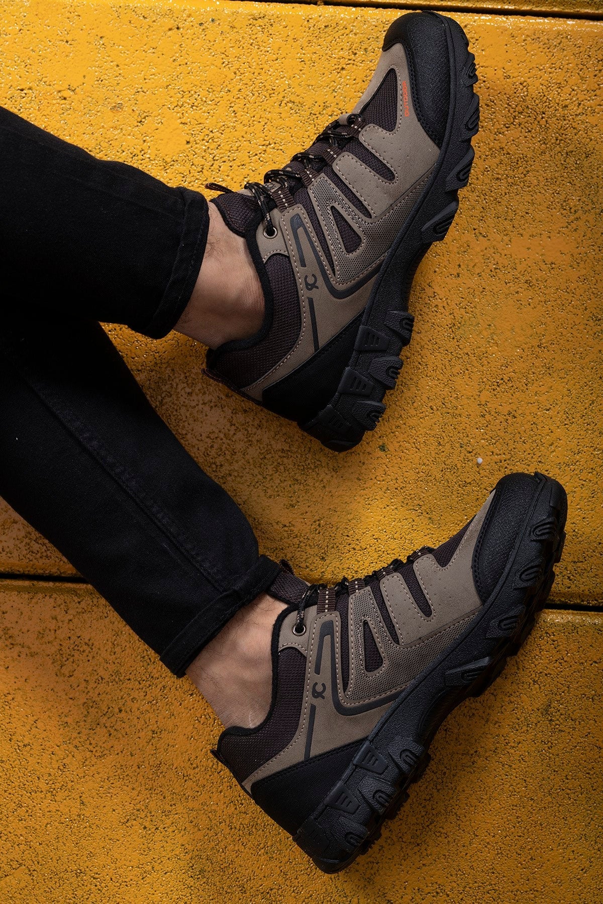 Riccon Unisex Outdoor Ayakkabı 00121650 Kum Siyah - Riccon