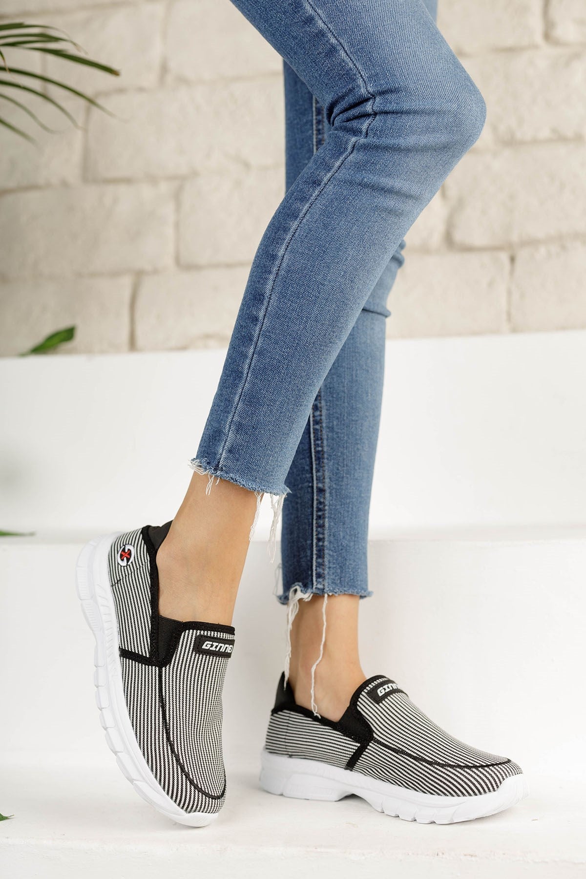 Riccon Unisex Sneaker 001204 Siyah Beyaz - Riccon