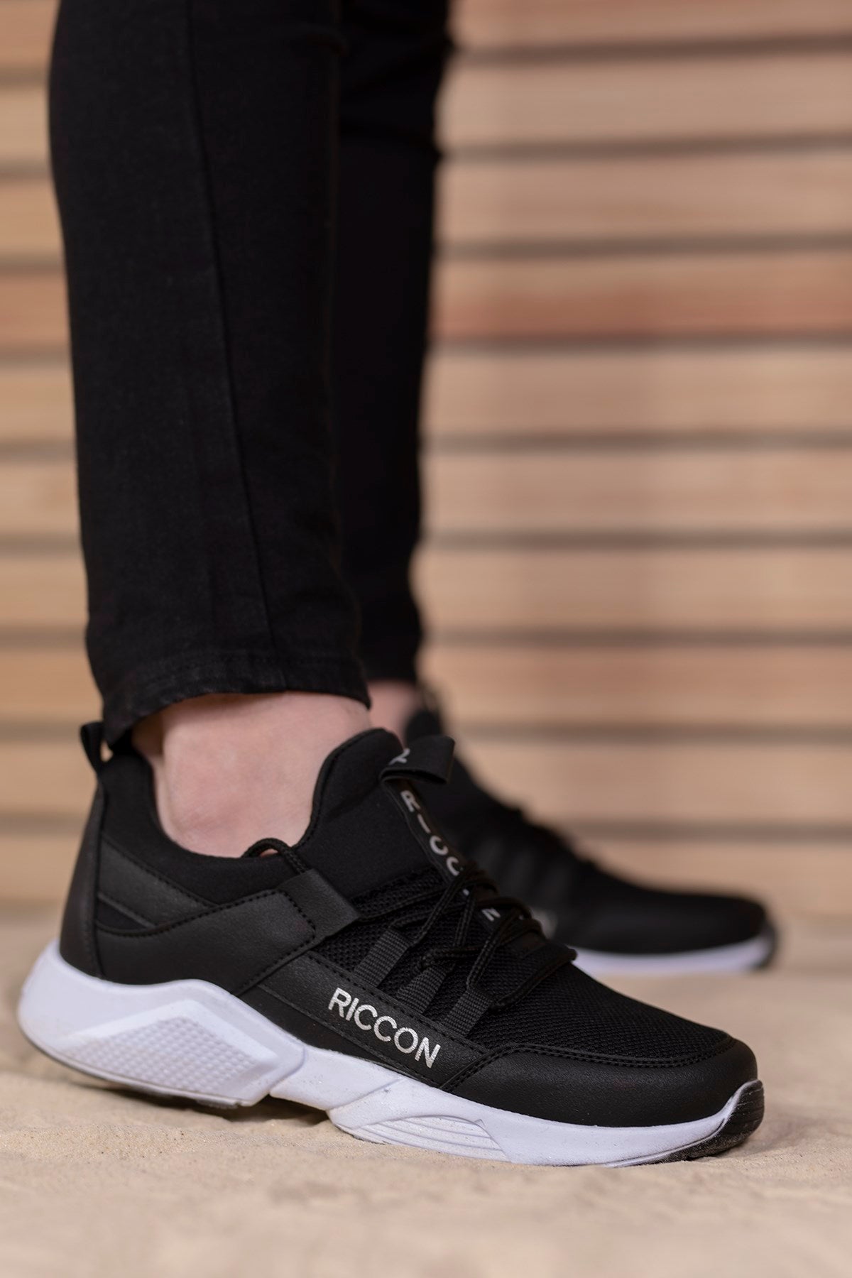 Riccon Unisex Sneaker 0012072 Siyah Beyaz - Riccon