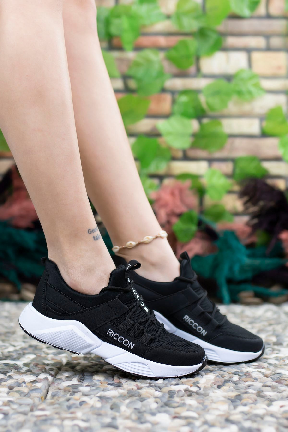 Riccon Unisex Sneaker 0012072 Siyah Beyaz - Riccon