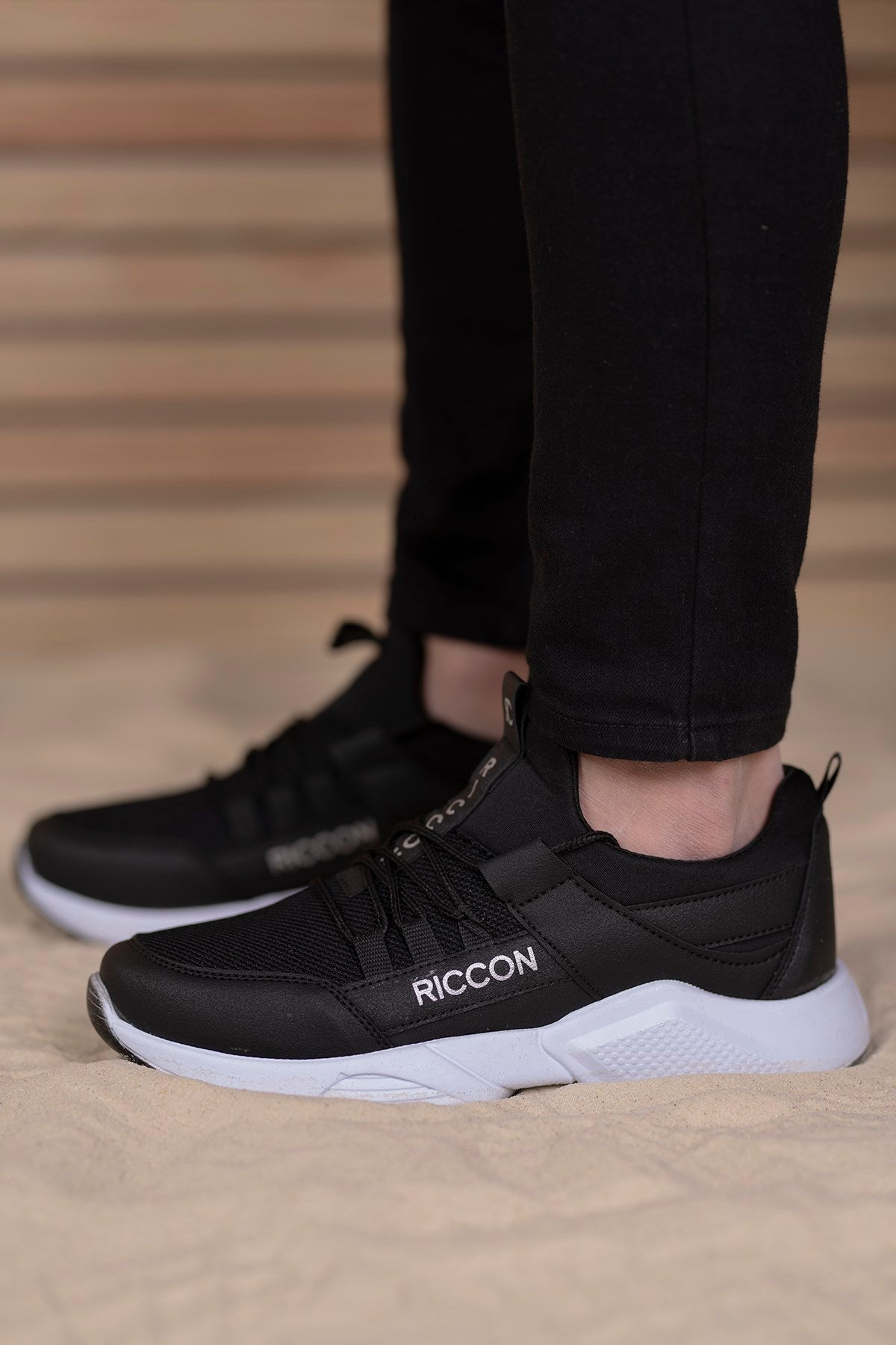 Riccon Unisex Sneaker 0012072 Siyah Beyaz - Riccon
