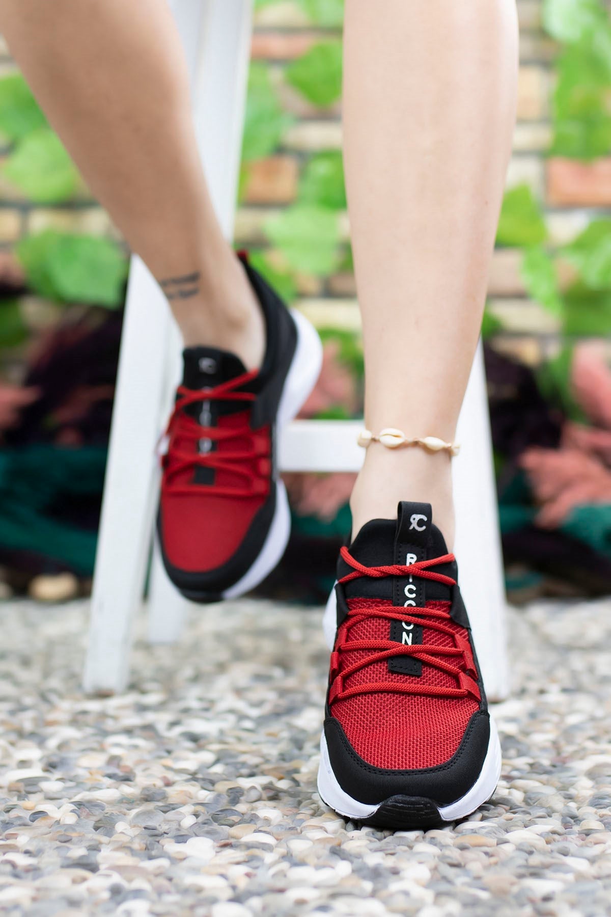 Riccon Unisex Sneaker 0012072 Siyah Kırmızı - Riccon