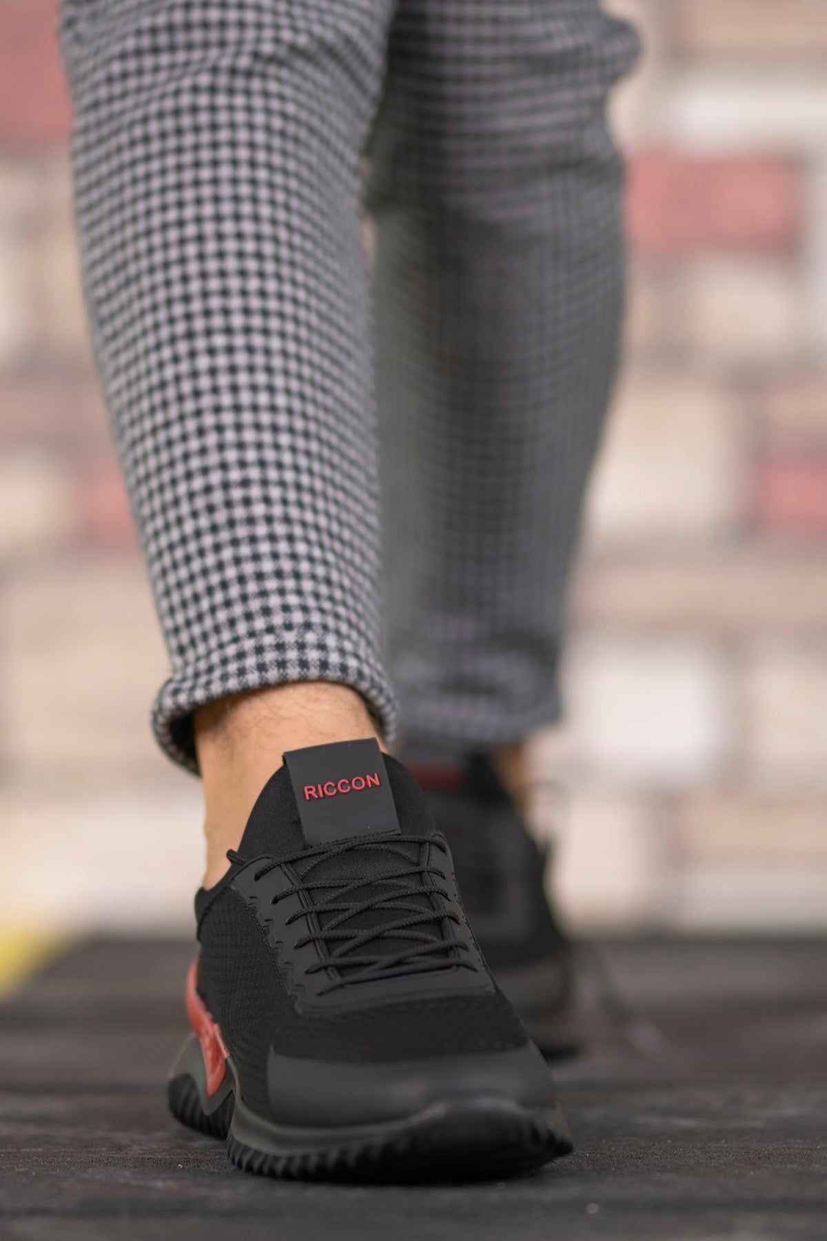 Riccon Unisex Sneaker 00122044 Siyah Kırmızı - Riccon