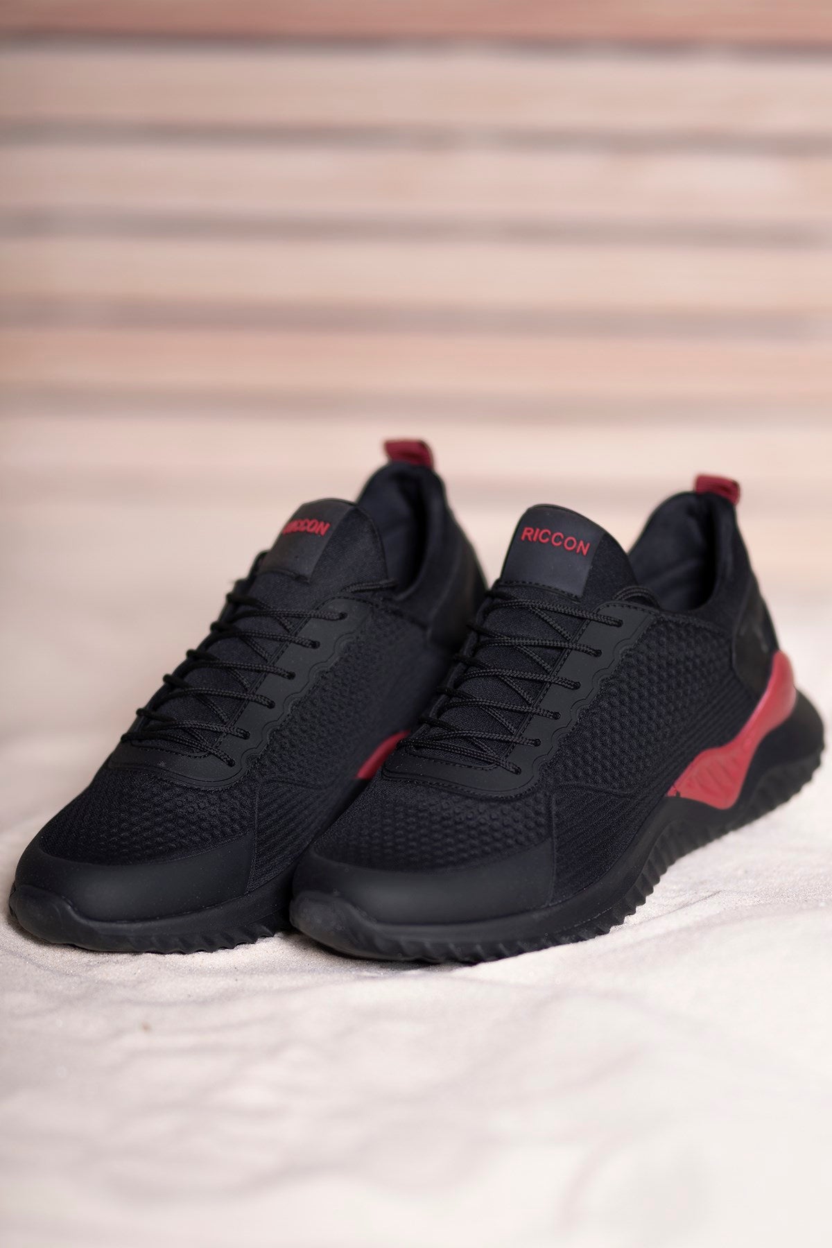 Riccon Unisex Sneaker 00122044 Siyah Kırmızı - Riccon