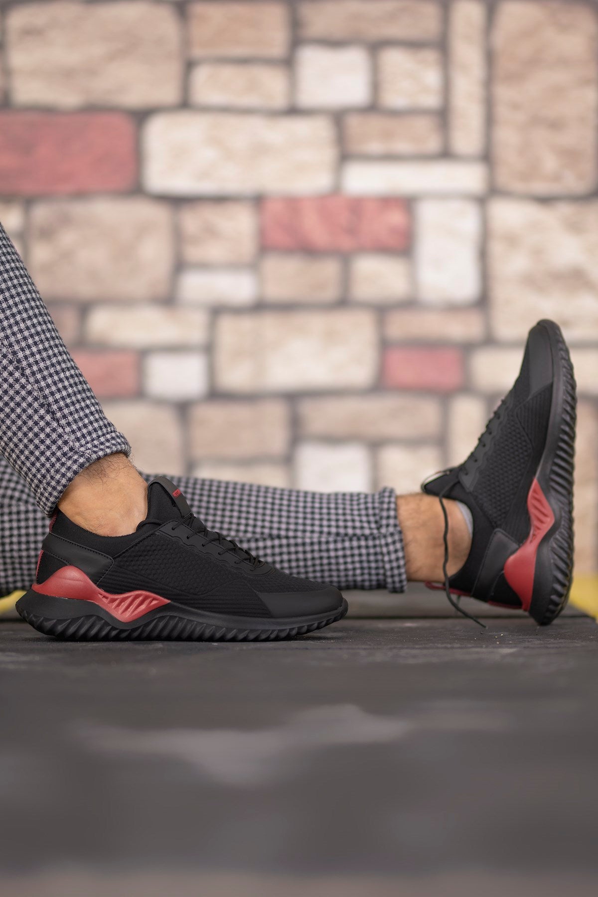 Riccon Unisex Sneaker 00122044 Siyah Kırmızı - Riccon