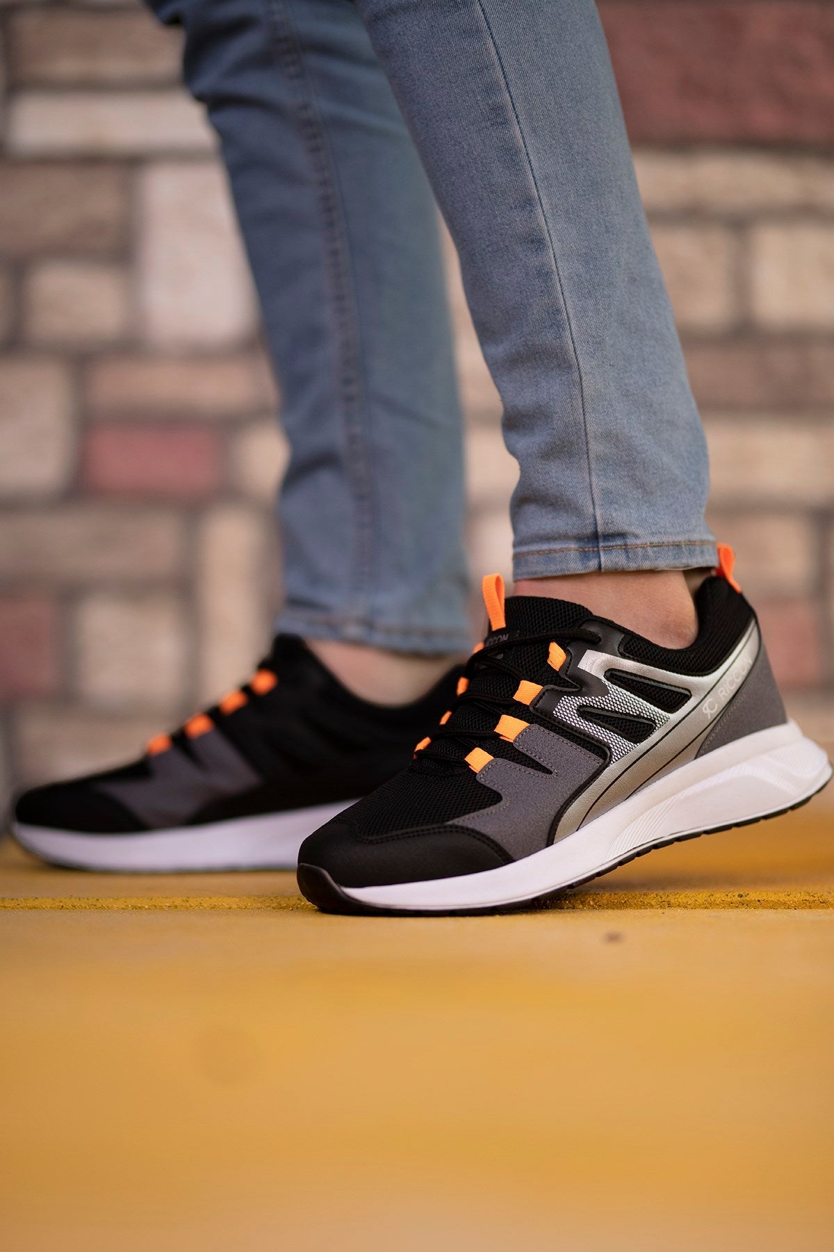 Riccon Unisex Sneaker 0012705 Siyah Füme Oranj - Riccon