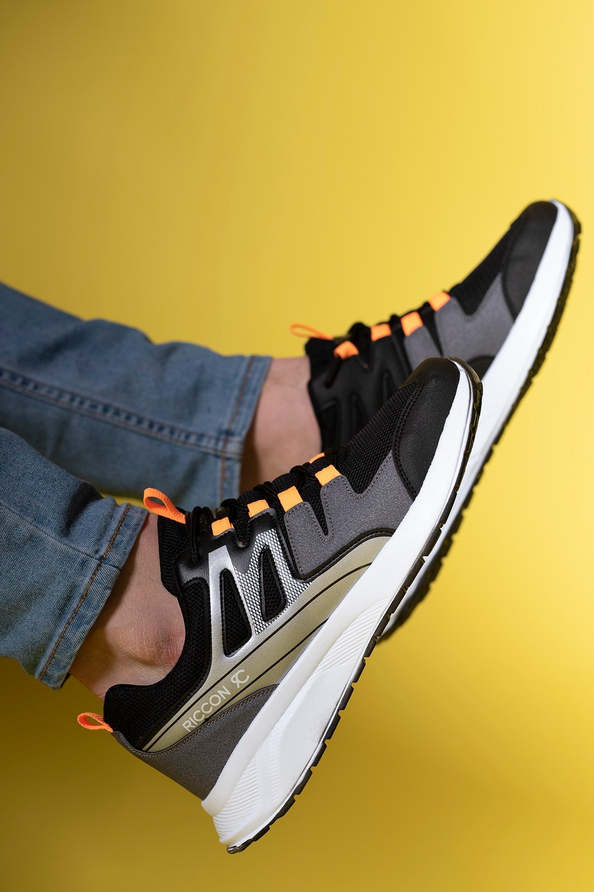 Riccon Unisex Sneaker 0012705 Siyah Füme Oranj - Riccon