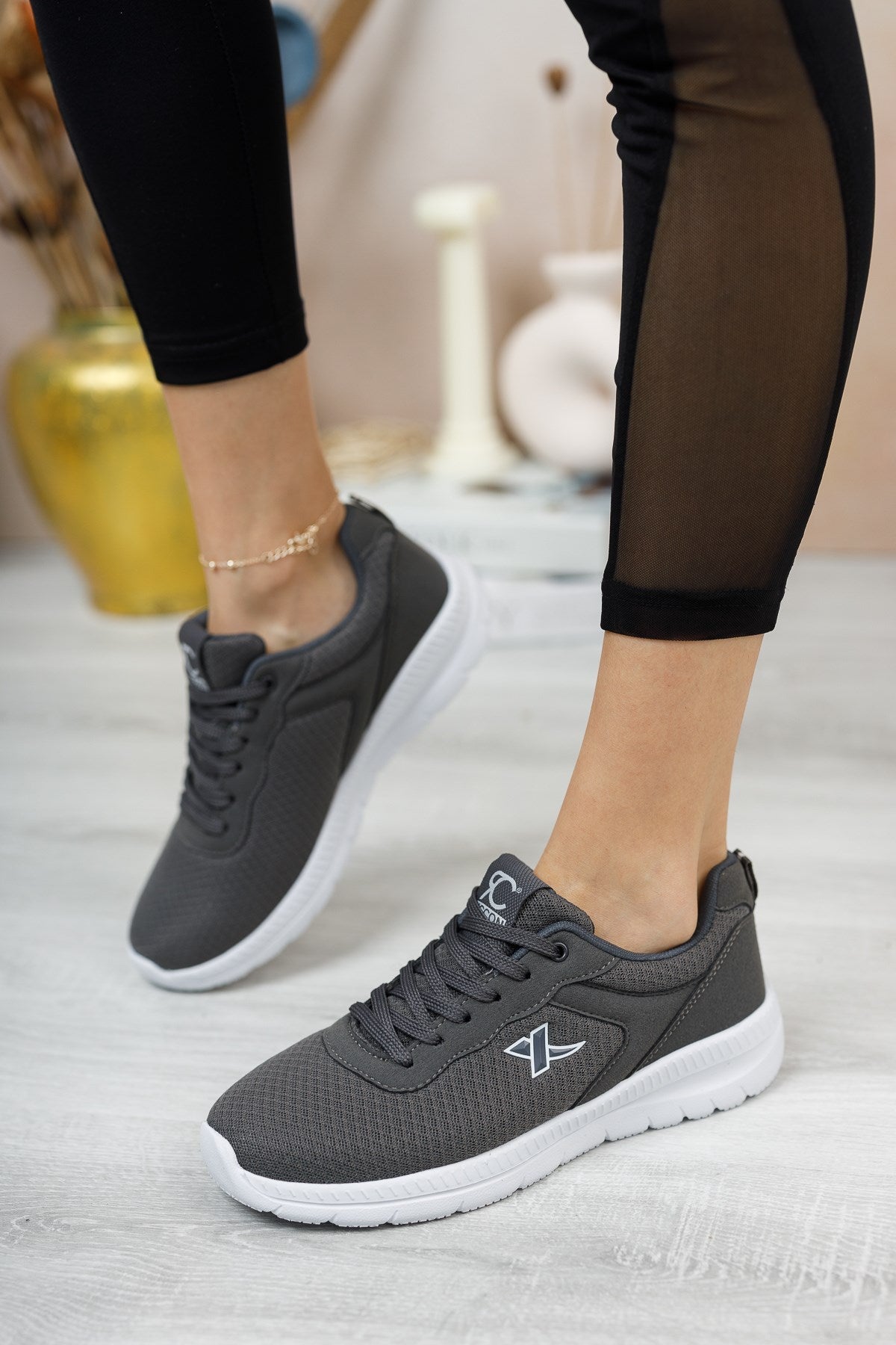 Riccon Unisex Ultra Hafif Sneaker 0012065 Füme Beyaz - Riccon
