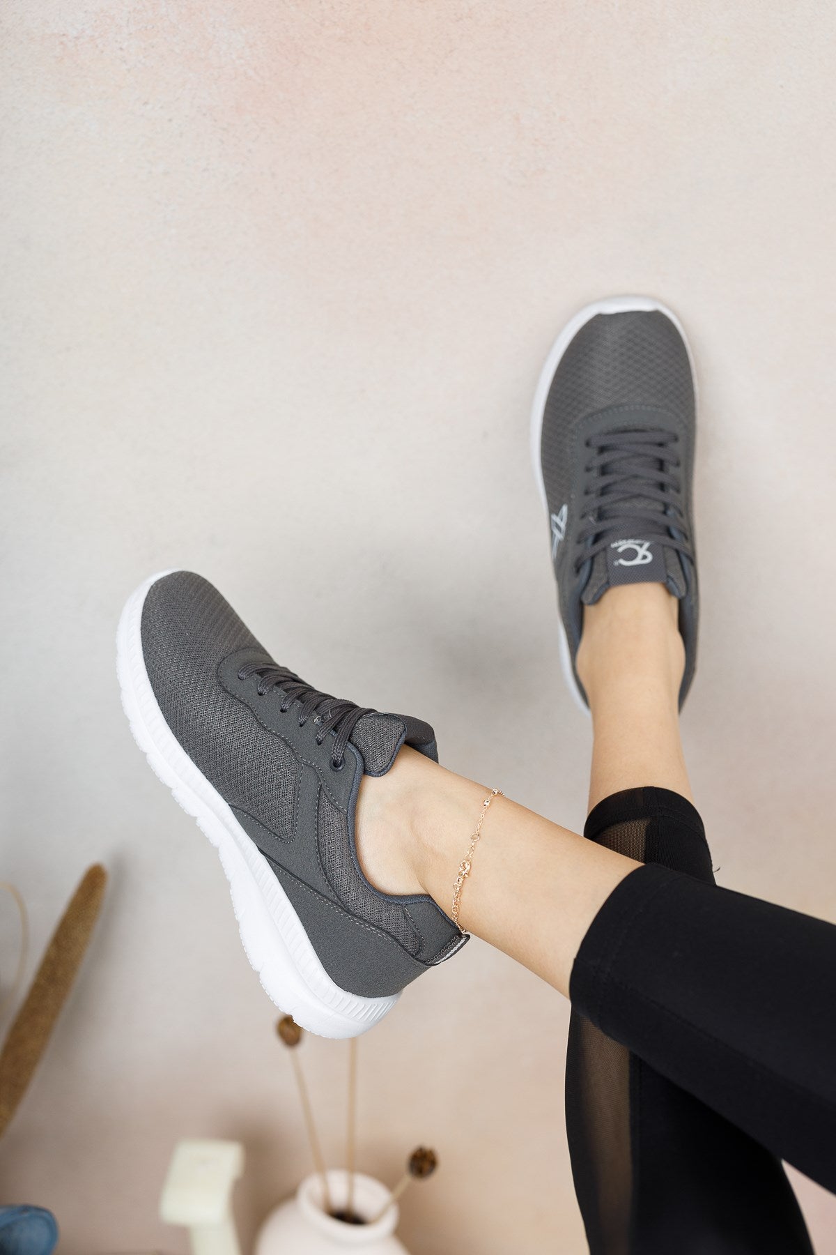 Riccon Unisex Ultra Hafif Sneaker 0012065 Füme Beyaz - Riccon