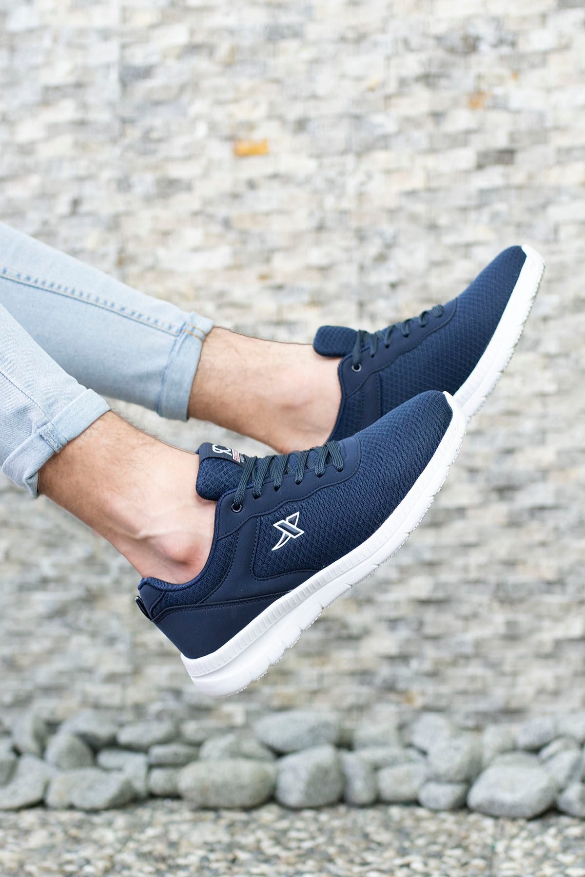 Riccon Unisex Ultra Hafif Sneaker 0012065 Lacivert Beyaz - Riccon